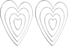 Dream Catcher Rings Set, 4 Sizes Metal Heart Shape for DIY Craft Decor
