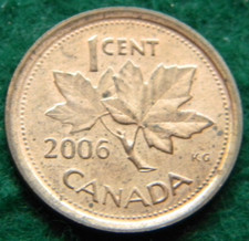 2006 CANADA ONE CENT FROM COLLECTION CANADIAN 1 CENT COIN