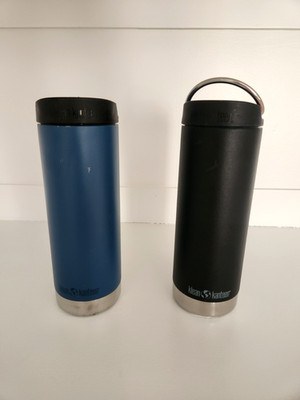 Lot 2 Klean Kanteen Bottle TKWide Insulated Stainless Steel w Cafe Cap, 16oz