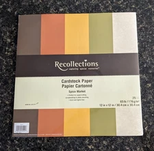 Recollections Spice Market 12 x 12 Cardstock Paper - Scrapbooking - Fall - NEW 