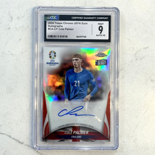 Carte à Collectionner 2022 Leaf Cole Palmer - Autographe 1/1 - Manchester City/Chelsea - Métal