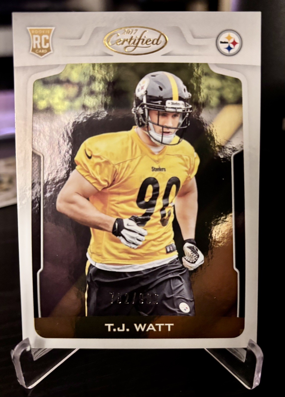 2017 Panini Certified Rookie T.J. Watt /999 RC TJ Watt Steelers