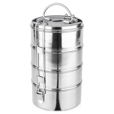 Speisenträger Essenträger Lunchbox Edelstahl 4 Etagen 4x900ml Vilde
