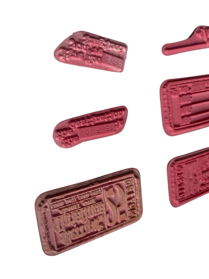 Lote de estampillas de goma espuma adhesiva de Tim Holtz Stampers Anonymous medios mixtos sin montar Foto 2 de 4
