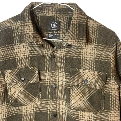 Volcom Youth Boy’s size XL / 14 Fleece Insulated Shacket Shirt Button Front - Picture 2 of 7
