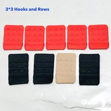 New 9 pcs 3 x 3 Hooks Bra Extension Extender Bra Band Clip On Strap