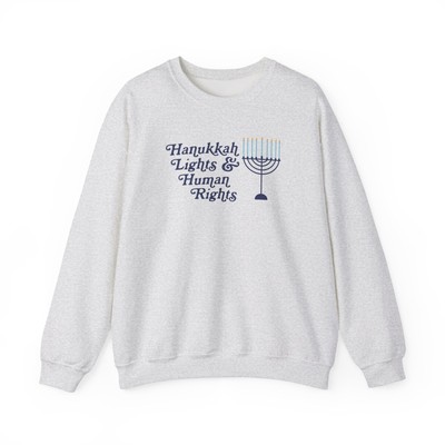 Hanukkah Lights Human Rights Unisex Crewneck Sweatshirt