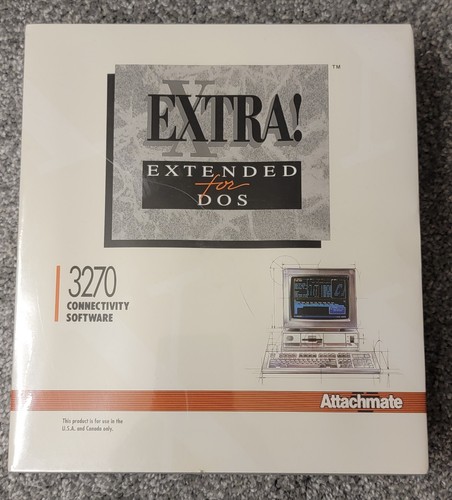 Attachmate Extra! Extended For DOS 3270 Connectivity Software Vintage 1991 NOS - 第 1/2 張圖片