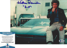 WILLIAM DANIELS SIGNED KNIGHT RIDER KITT 8X10 PHOTO EXACT PROOF BECKETT BAS COA