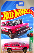 2025 Hot Wheels 91 Hw Reverse Rake 15 Cruise Bruiser Pink Wgold Rs5 Spokes