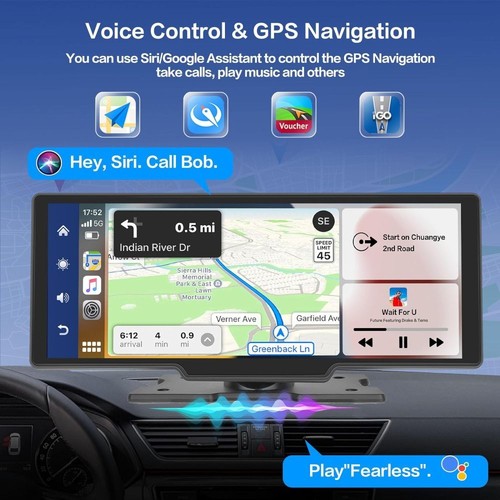 10.26" 2K Wireless CarPlay Android Auto Touchscreen Auto Tragbares AutoRadio FM - Bild 6 von 16