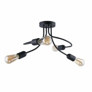 Tk Lighting Fado 4 Light Semi Flush Ceiling Light Black
