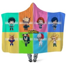 My Hero Academia Hooded Blankets, Funny Team Hero Academia Hooded Blanket