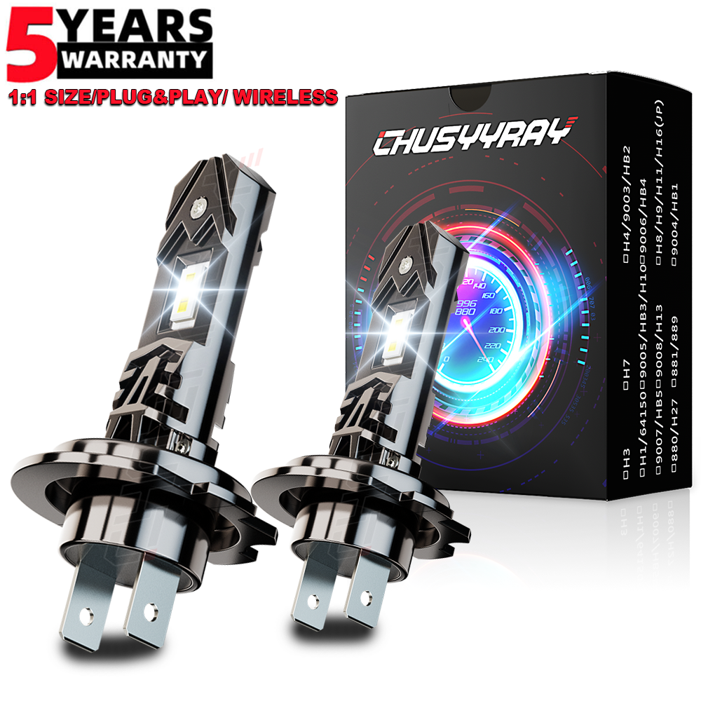 For Kawasaki ZX6R ZX636 2013-2020 2PCS H7 White LED Headlight