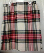 Multi color plaid pure wool KILT SKIRT United Kingdom Girls Size 4