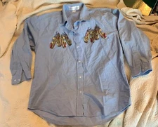 Casey Coleman Women's Chambray Button Down Golf Club Theme