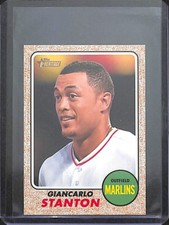 2017 Topps Heritage Mini Variation #401 Giancarlo Stanton No 76 of 100