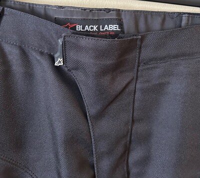 ALPINSTARS EUC Motorcycle Black Label 34 knee armor racetrack pants expand waist