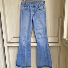 Vintage 1970's Levi's 784 Orange Tab Faded Bell Bottoms Flares Hippie Jeans