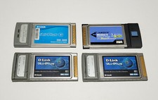 Lot of 4 PCMCIA Wireless adapters D-LINK LINKSYS 802.11g CardBus PC Card