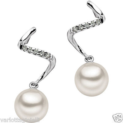 Orp Orecchini Perle Comete Oro Bianco Comete Gioielli ORP 371