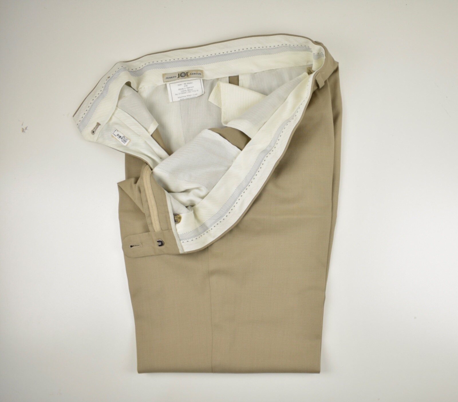 Joseph Abboud Solid Light Brown 100% Wool Dress F… - image 3