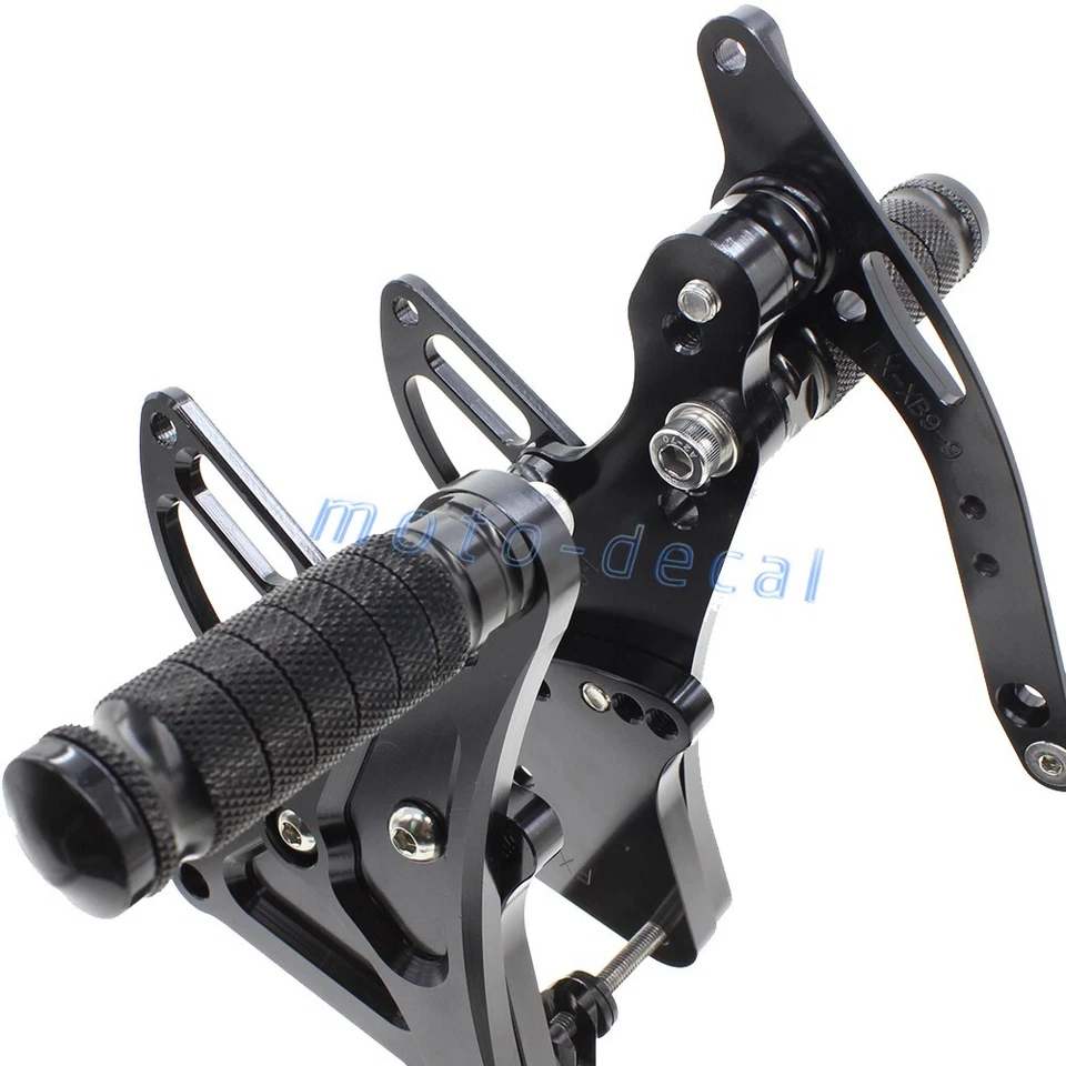 数控齿轮脚凳套装适用于 Buell XB9R XB9S 后踏板移位黑色 — 第 3/4 张图片