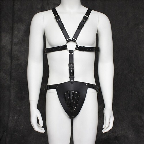 Gay Body Harness Leder Dessous Sex Brustgeschirr Gürtel Gurt - Bild 9 von 17