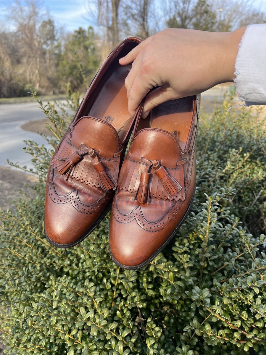 Allen Edmonds Mansfield Brown Leather Tassel Loafers Shoes  display picture 2