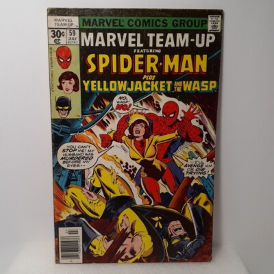 Marvel Team-Up #59 Marvel Comics 1977 Spider-Man & Yellow Jacket & Wasp Bronze