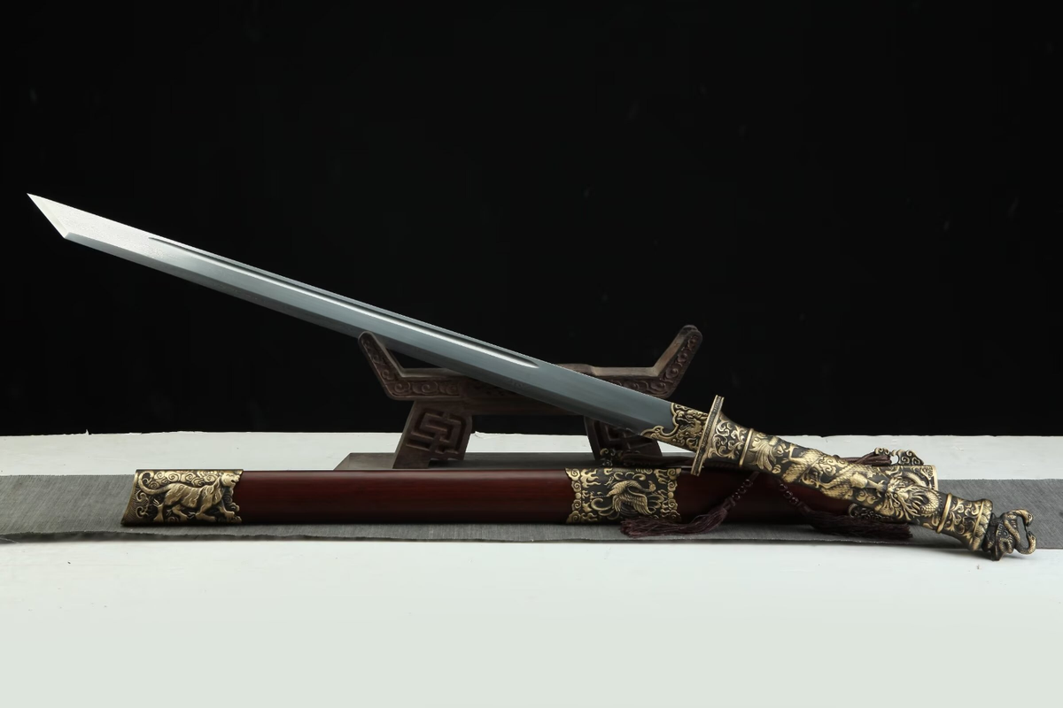 masterpiece Brass handle Chinese Dao Broadsword Sword Folded Steel