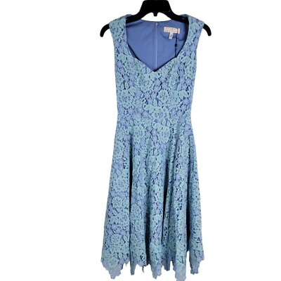 Dress The Population SAMPLE Janessa Womens XS Blue Floral Lace Dress