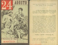 SAN BARTOLOMEO APOSTOLO E M.- ABSOLUTE R@RIT@  SANTINO DI TUESDAY 24 AUGUST 1937