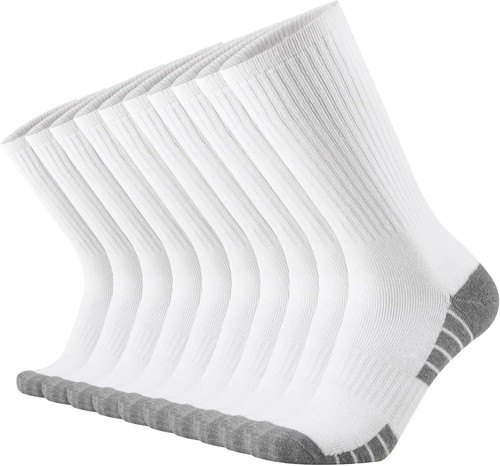Athletic Thick Warm Heavy Duty Steel Toe Boot Cotton Full Cushion Crew Socks - Picture 32 of 40