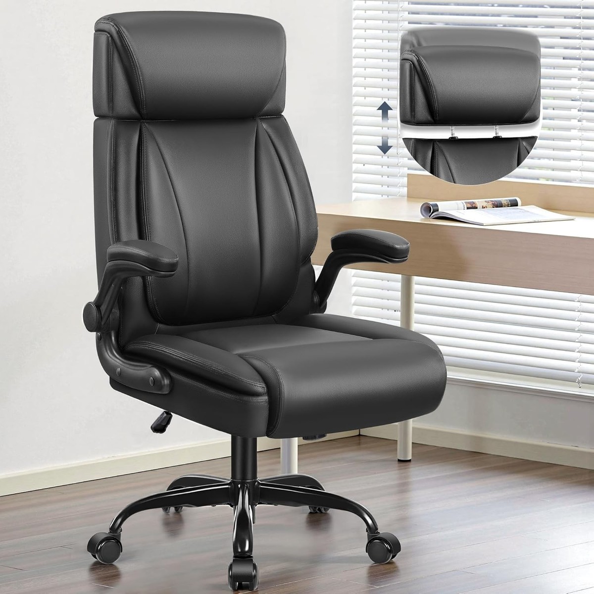 Leather Office Chair, Big and Tall Office Chair Executive