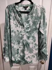 Simply Vera Vera Wang Green Tunic Blouse- Size XXL