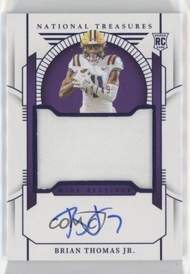 2024 National Treasures Collegiate Blue 42/49 Brian Thomas Jr Rookie Auto RC 1q7