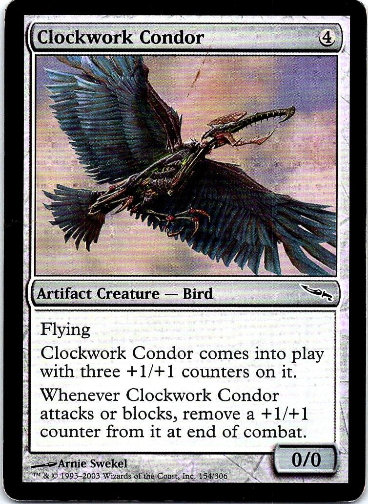 Clockwork Condor 154 Common Mirrodin Magic: The Gathering Foil Moderately Played