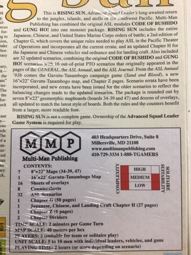 RISING SUN (with Hell’s Corner) Module 13 for Advanced Squad Leader - Picture 4 of 4