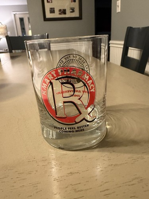 #ad #ad Kmart Pharmacy Happy Anniversary Ohio Vintage Glass 4 3 8” Tall $14.00