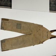 Carhartt Bib Overalls R41 Brn 38x30 Rn 14806 06/15