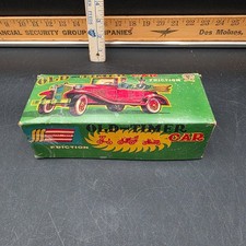 Vintage Old Timer Touring Car Convertible Tin Friction Toy  S-1215  BOX ONLY 