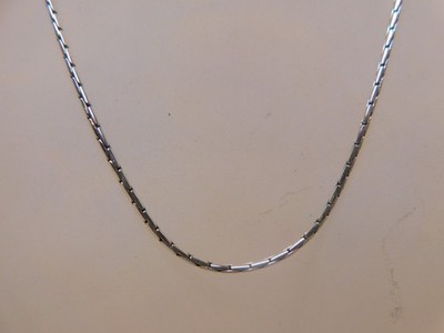 Vintage 925 Massiv Sterlingsilber Runde Ineinandergreifende Stabkette 2,25 mm 21'' L