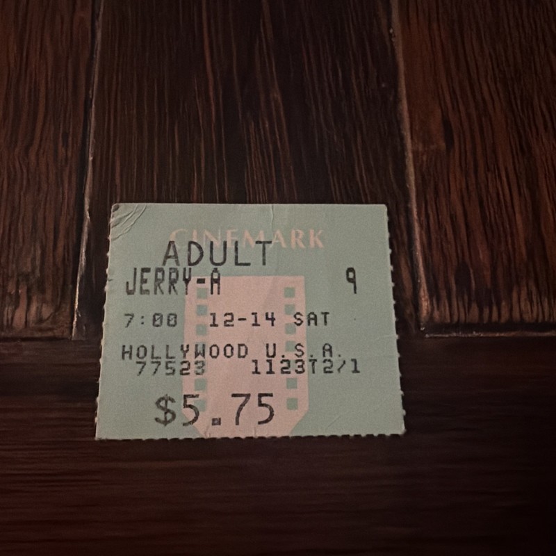 Jerry Maguire Movie Ticket Stub Opening Weekend 12/14/1996