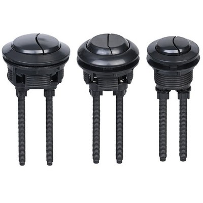 Simplistic Design Black Round Head Toilet Flush Button Easy to Operate