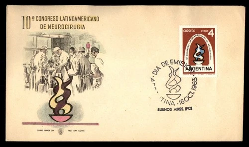 Mayfairstamps Argentina FDC 1963 Flame Neurosurgeons First Day Cover aax_13727