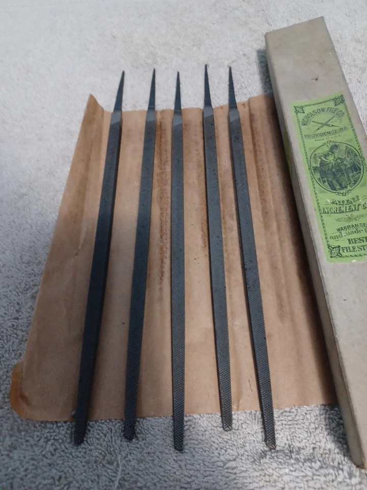 Vintage Nicholson  5 Count 10" Square Bastard Files  Made In USA  New - Image 4 of 4
