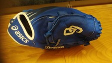 Asics Blue Baseball Glove Junior Dragons Synthetic Leather Used
