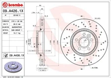 Brembo 09.A426.1X Brake Disc for, Ford, Volvo, Volvo (Changanese), Volvo Asia