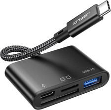 4-In-1 USB C SD Card Reader Black